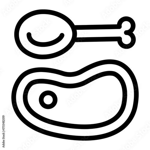 This Beef and Chicken icon is suitable for use in Supermarket.