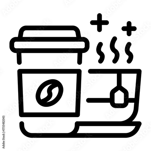 This Coffee and Tea icon is suitable for use in Supermarket.