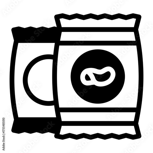 This Snack and Chips icon is suitable for use in Supermarket.