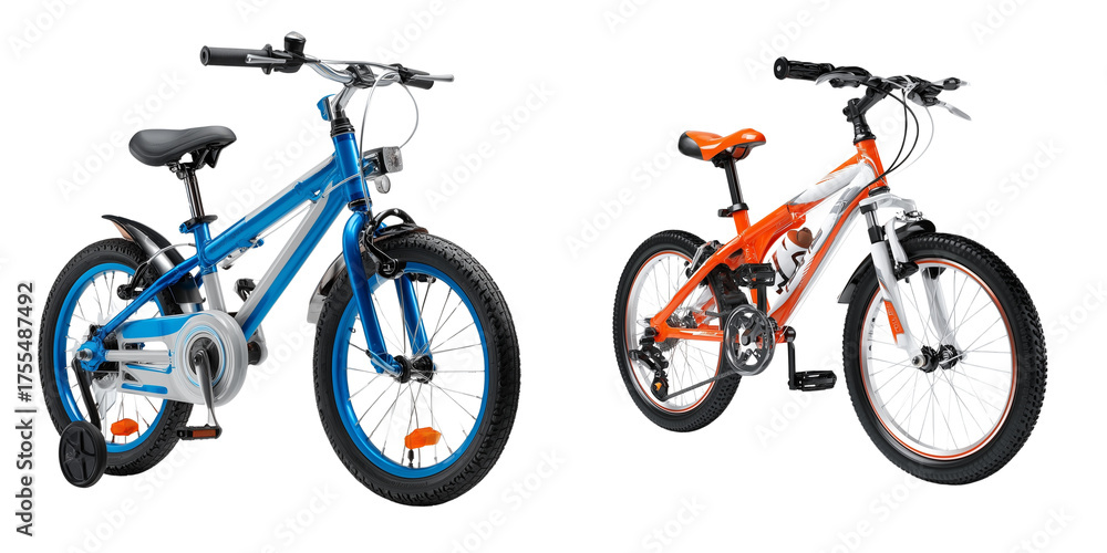 Fototapeta premium bicycle on the street road with sporty design and vintage style