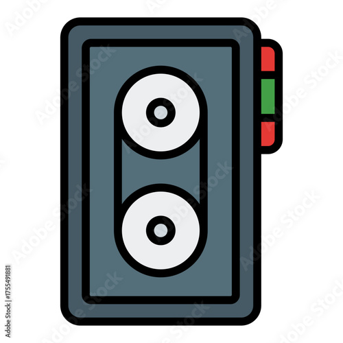 Voice recording icon. Speech capture and podcast creation concept. Audio content and vocal production illustration. Filled Line Icon