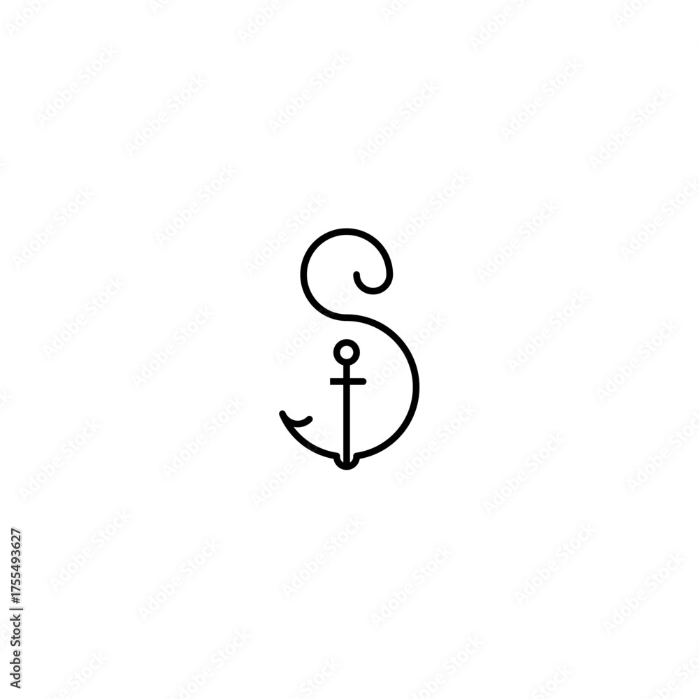 Obraz premium Elegant S blends seamlessly with anchor