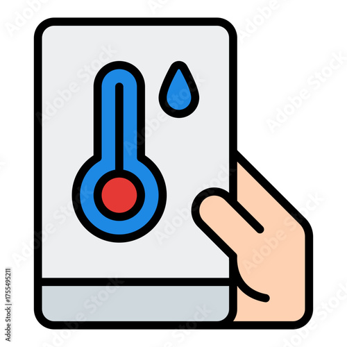 Humidity icon. Air moisture and climate monitoring concept. Smart agriculture and irrigation control illustration. Filled Line Icon