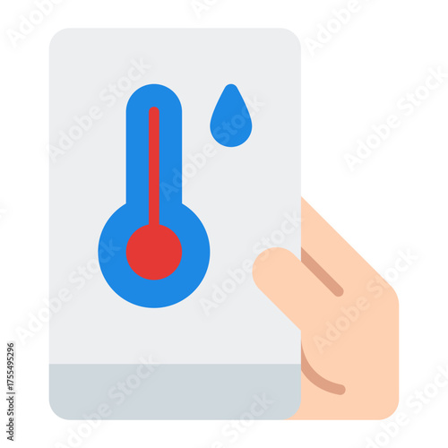 Humidity icon. Air moisture and climate monitoring concept. Smart agriculture and irrigation control illustration. Flat Icon