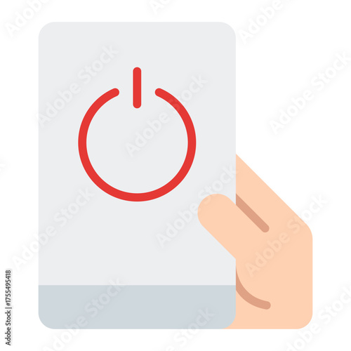 Smartphone control icon. Remote irrigation monitoring and automation concept. Smart farm technology illustration. Flat Icon