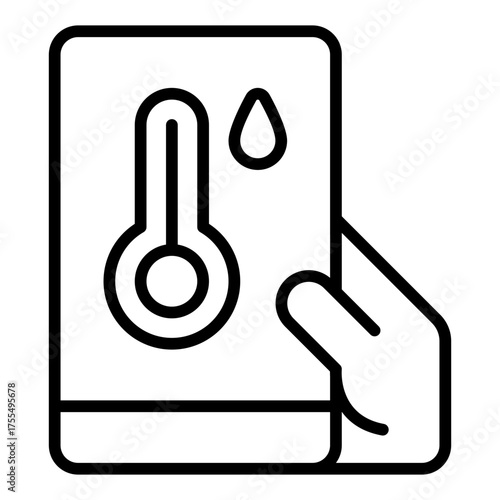 Humidity icon. Air moisture and climate monitoring concept. Smart agriculture and irrigation control illustration. Line Icon