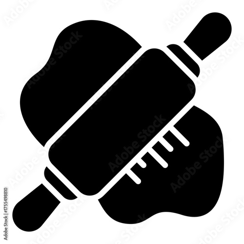 Dough icon. Baking ingredient symbol. Bread and pastry preparation collection. Glyph Icon