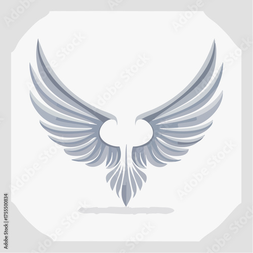 Elegant wing illustration symbol of freedom design and abstract concepts