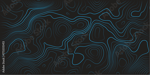 This seamless blue abstract technology background with circles features a decorative vector pattern, creating a modern illustration style