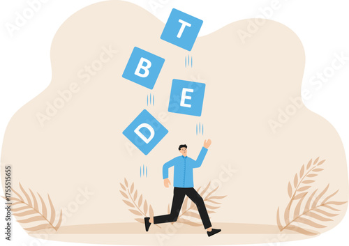 Debt problem and obligation or financial loan crisis, liability or credit failure, no money to pay for debt, mortgage default concept
