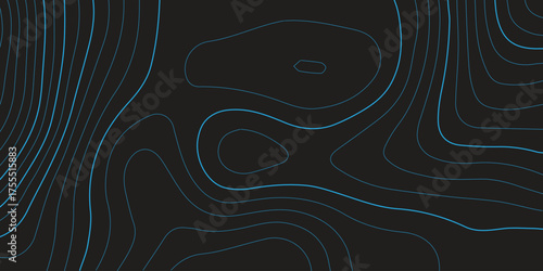 Abstract blue background with seamless wave pattern, swirl art vector illustration, and light curve decoration