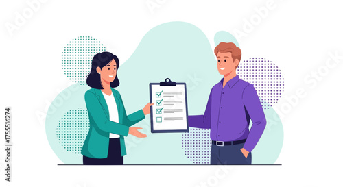 Partners Approving An Agreement, Collaboration And Achieved Goals Successfully Together