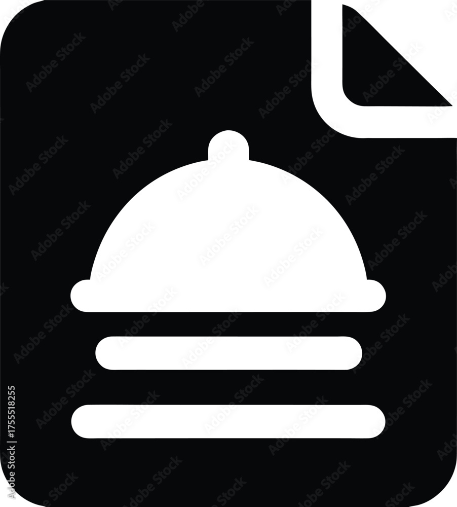 Fototapeta premium restaurant cloche icon