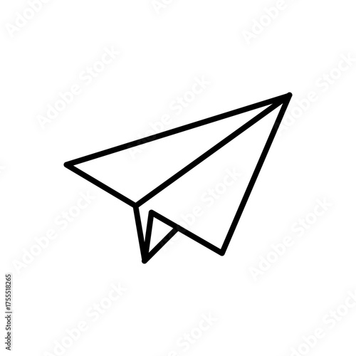 paper plane on white background