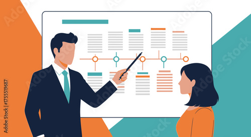 Teamwork Demonstrating Presentation Skills Sharing Information And Ideas During A Briefing Session