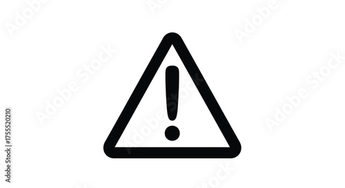 Exclamation mark warning sign inside triangle symbol for caution alert danger and hazard vector