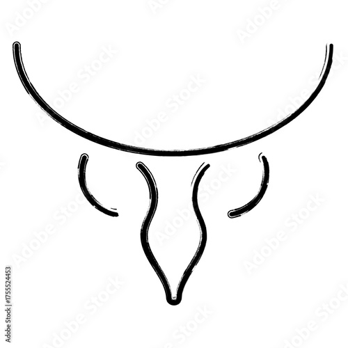 prostatitis icon, brush strokes, vector illustration on white background.