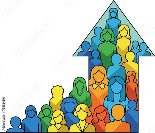 rising together diverse people propel forward, building collective future