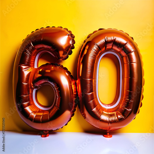 Sixty Years of Celebration. A Golden Anniversary with Foil Balloons