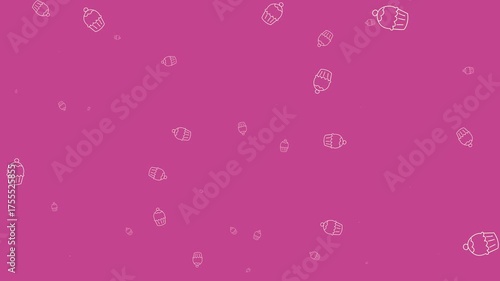 cupcakes background 2d animation