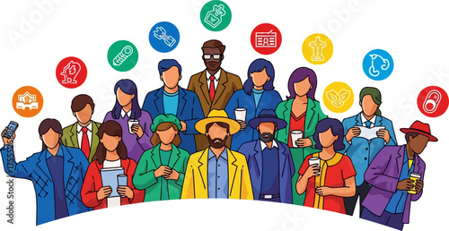 global connection diverse individuals thrive, engaging with a spectrum of possibilities