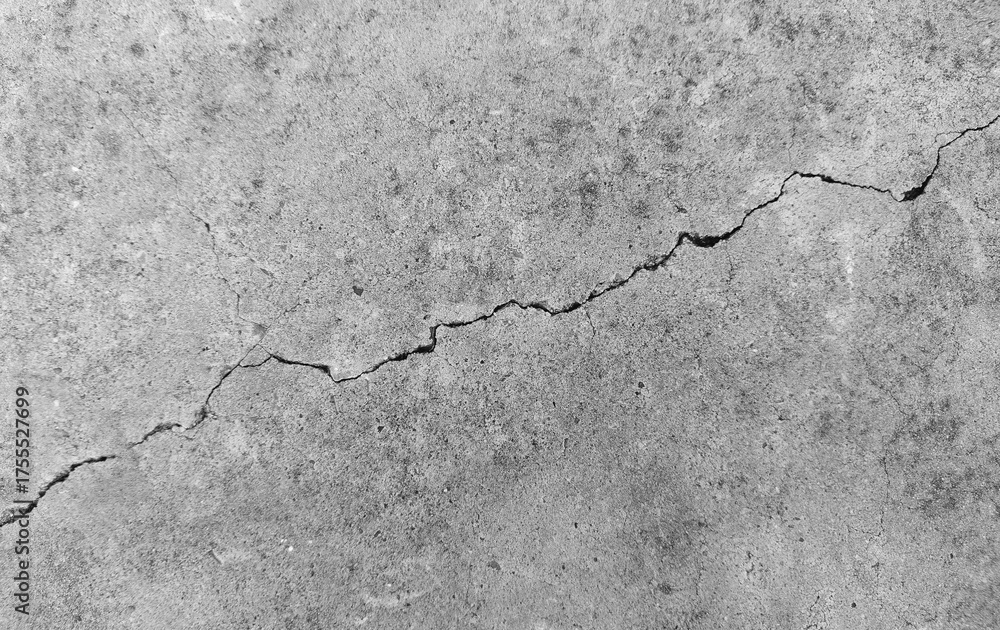 Obraz premium Cracked concrete wall texture, Cement background not painted in vintage style