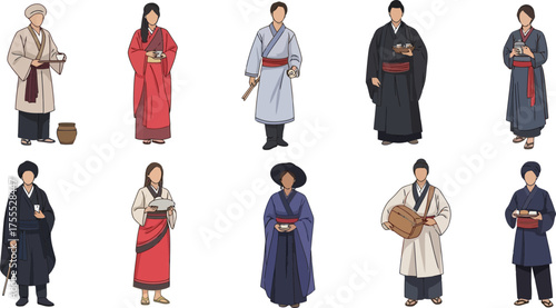 ancient eastern figures showcasing traditional roles, rituals, and cultural legacy