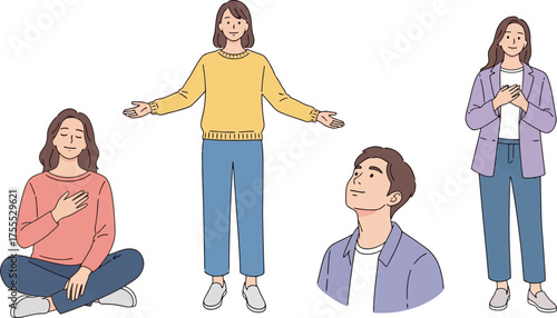 cultivating inner stillness and shared appreciation, embodying hopeful human spirit