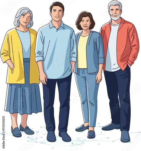family generations stand together, forging connections across lifes rich tapestry