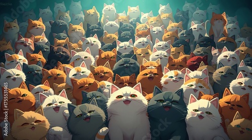 crowd of people in a zoo