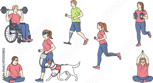 empowered individuals embrace health, demonstrating diverse paths to active living