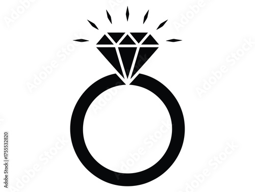 WebElegant diamond ring radiating brilliance, a symbol of eternal love and commitment, perfect for wedding designs and romantic declarations, a classic and timeless icon of luxury
