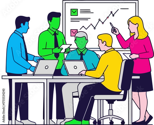 visionary team navigates data, strategizing paths to unprecedented business success