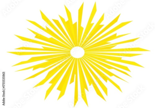 Radiant yellow starburst sunburst bursting bright energy explosion celebration