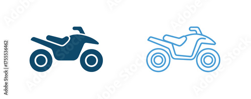 WebExplore off-road adventures with this eye-catching ATV icon set, perfect for outdoor enthusiasts and thrill-seekers ready to embrace the great outdoors on a four-wheeled motorbike