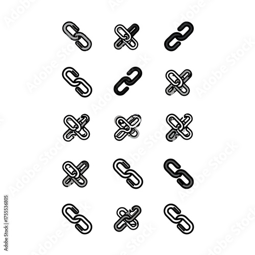 Vector art of collection of camper van icons for travel design