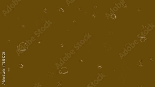 mug cup coffee background motion animation