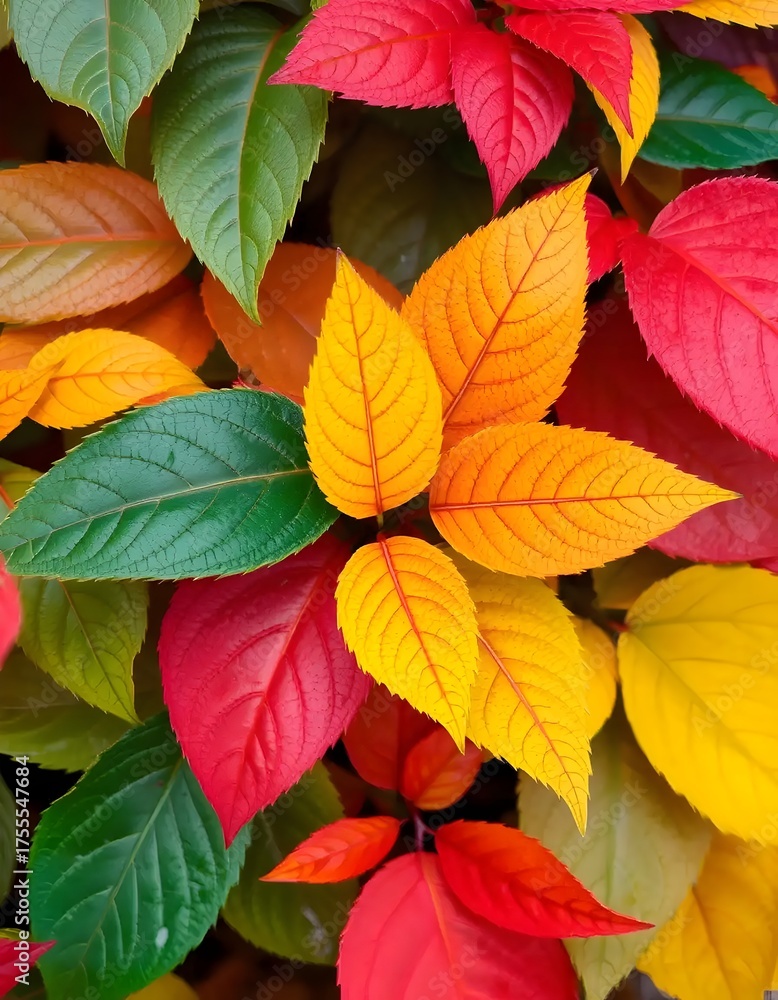 Obraz premium Autumn leaves in the garden