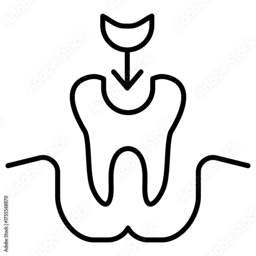 Dental Filling Outline Icon