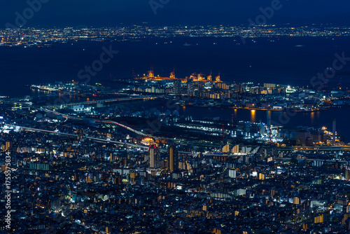 日本三大夜景　兵庫県神戸市　掬星台からの眺望