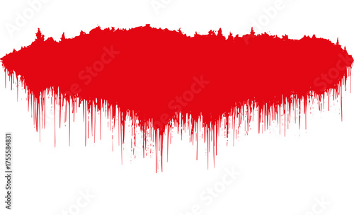 Red Paint Dripping Abstract Texture Art