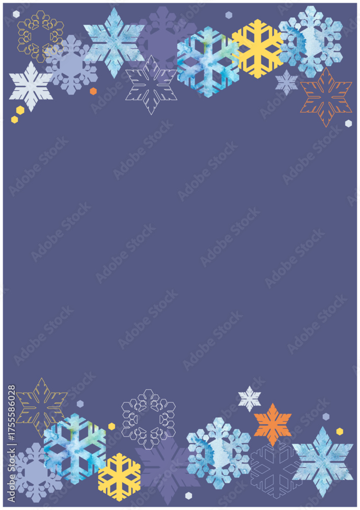 Obraz premium 雪の結晶の背景