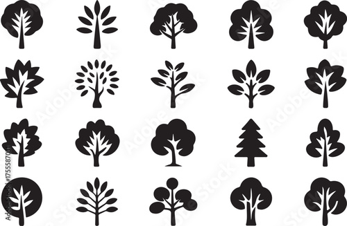 Tree icon set