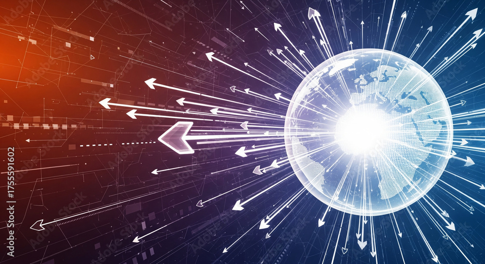 Obraz premium Global Innovation Strategy Background