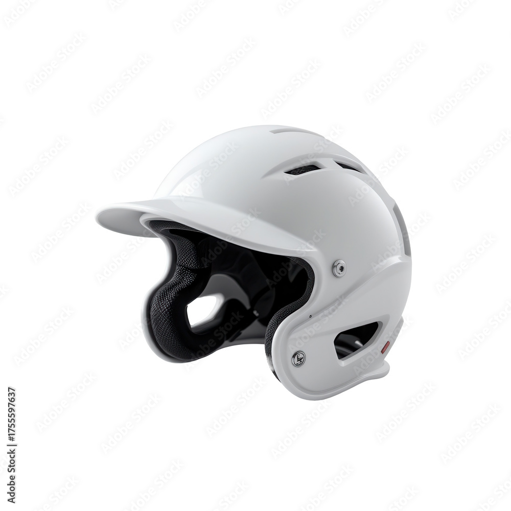 Fototapeta premium Modern White Protective Helmet for Sports and Outdoor Activities