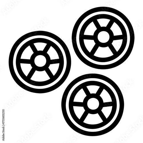 radioactive Line Icon