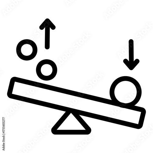seesaw Line Icon