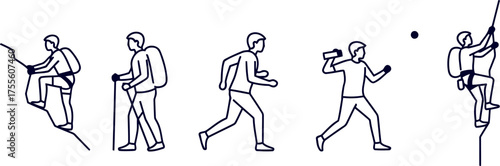 vector illustration of young woman with long hair and tattoo