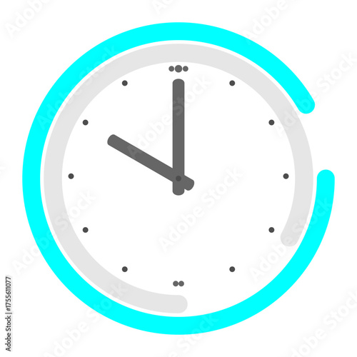 Deadline Approaching: Time Management and the Final Hour, ​Countdown to Action: Minimalist Clock Icon with a Sense of Urgency, ​Efficiency in Motion: Tracking Progress with a Circular Timer