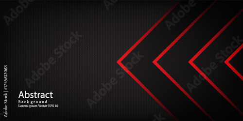 Abstract Black and Red Arrow Background – Modern Futuristic Tech Design. Modern Trendy design in Vector Illustration
